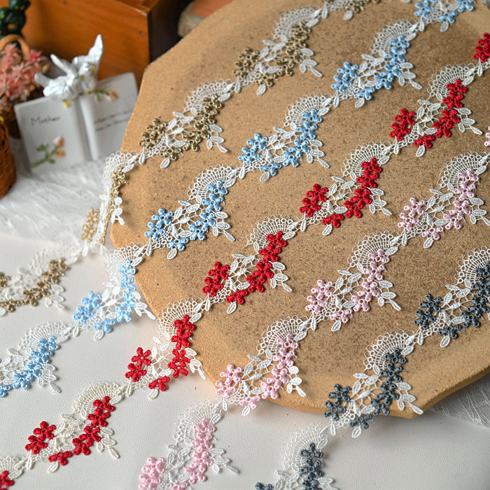 优质双色刺绣水溶蕾丝花边辅料