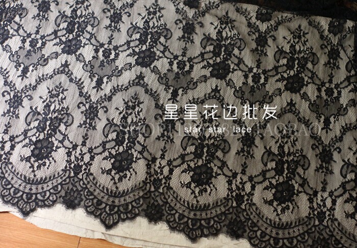 欧式蕾丝服装面料宽150cm长3米 手工diy婚庆装饰连衣裙花边辅料