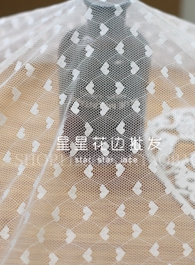 DIY布料黑白桃心打底背景装饰