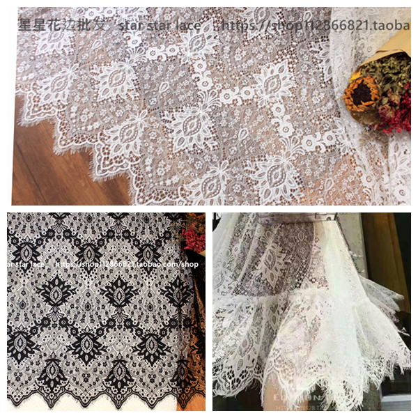出口优质重磅加厚蕾丝面料宽1.5米 DIY女装半身裙连衣裙服装布料