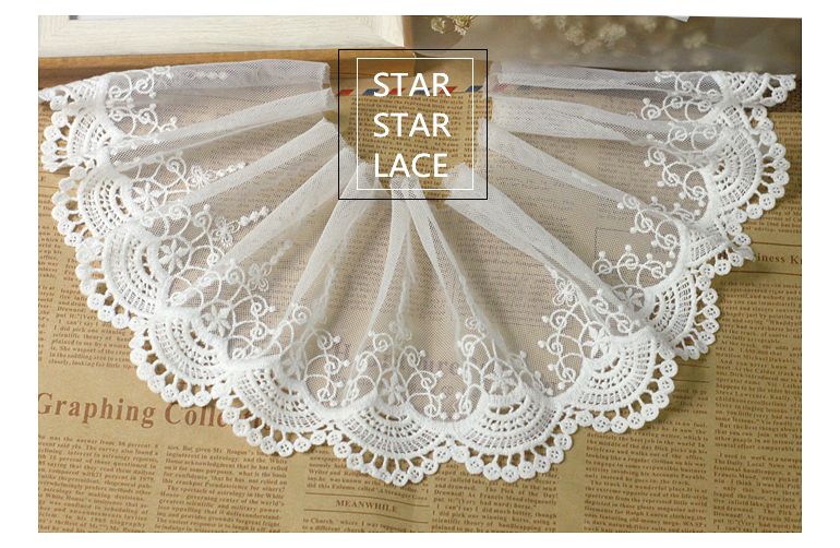高品质日韩网纱刺绣花边辅料 手工diy服装裙边童装窗帘布料 lace