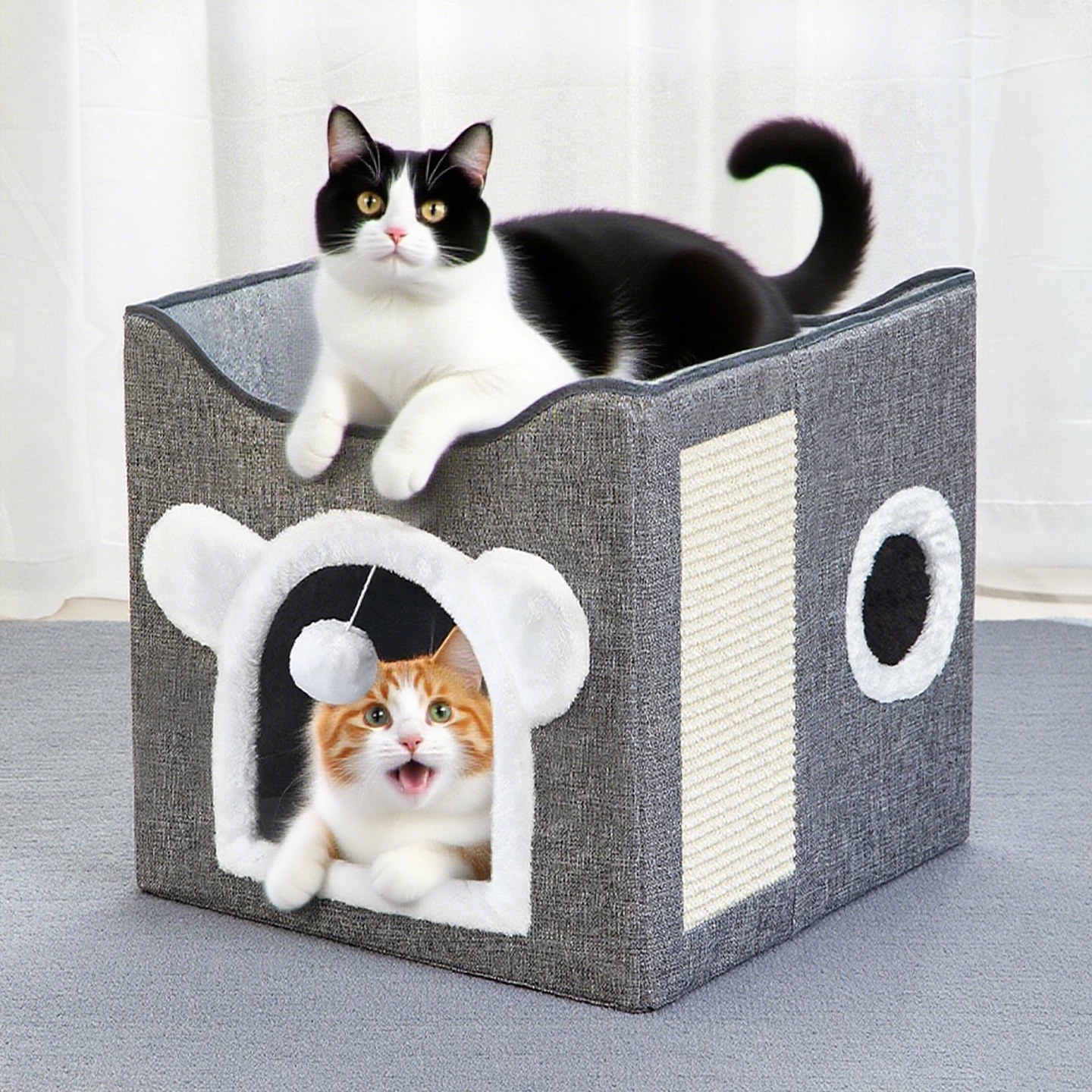 双层猫窝冬季保暖封闭式可折叠