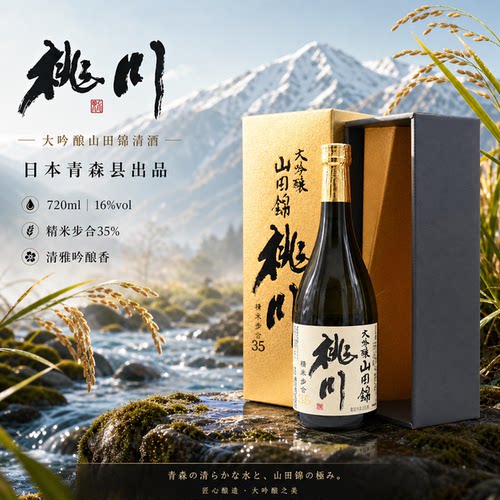 桃川大吟酿山田清酒720ml日本