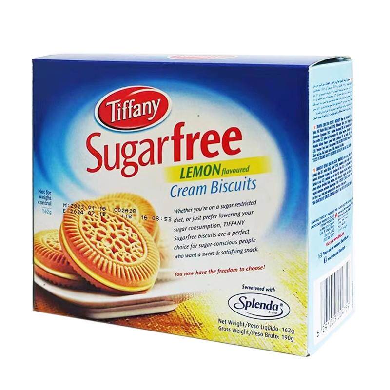 Tiffany缇芙柠檬味奶油夹心无添加蔗糖饼干162克 阿联酋进口