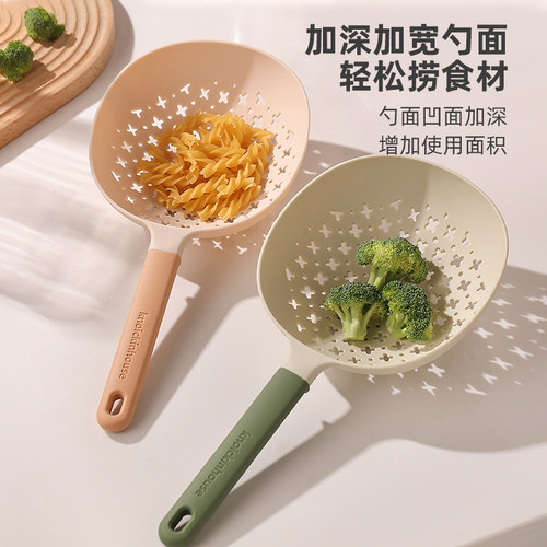 轻松沥水均匀漏孔加大勺面