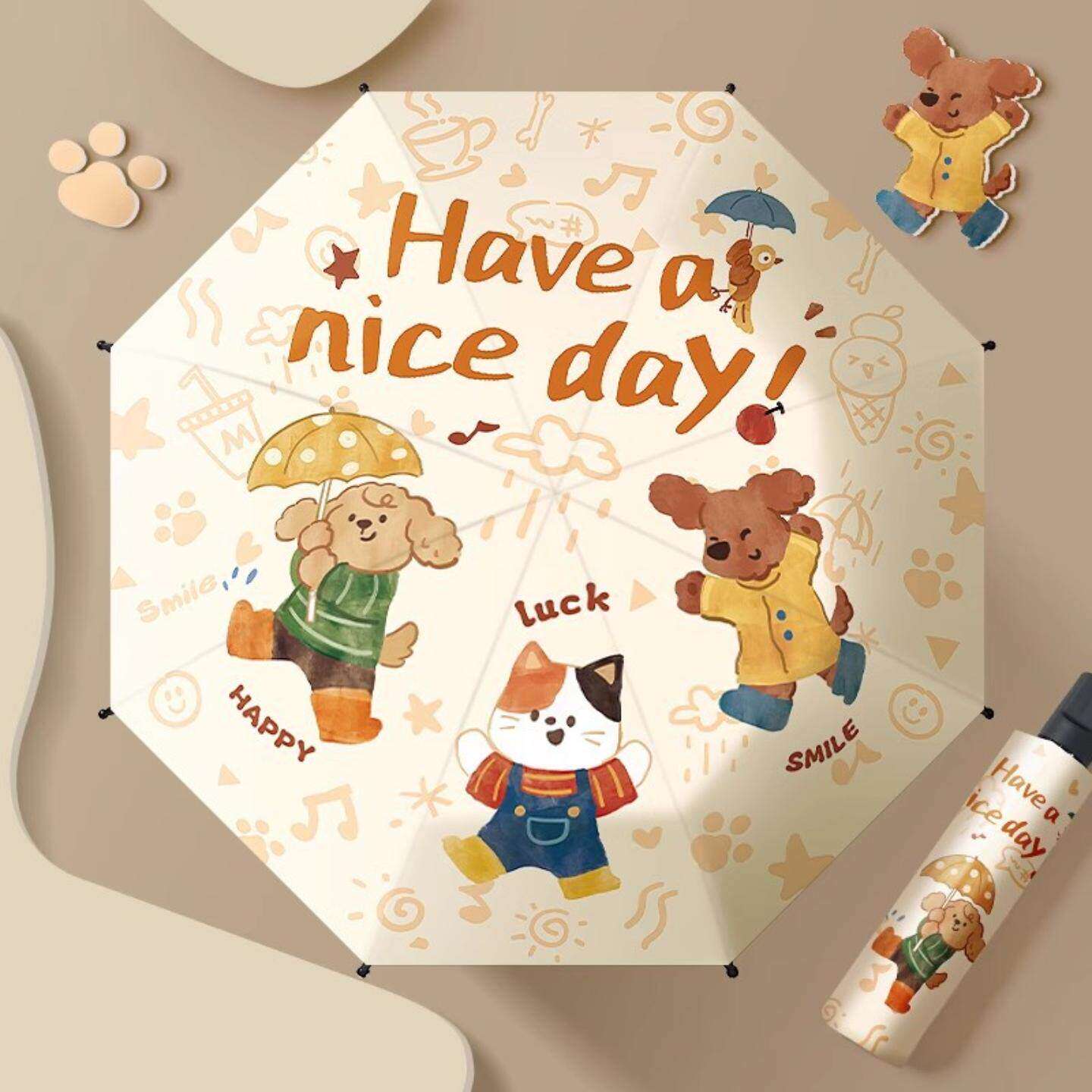 儿童雨伞男孩童趣晴雨两用可折叠轻便耐用防晒手动创意小朋友室外