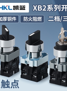 二档三档选择开关XB2-BD21/BD33/53/35/25C旋转主令开关旋钮开关