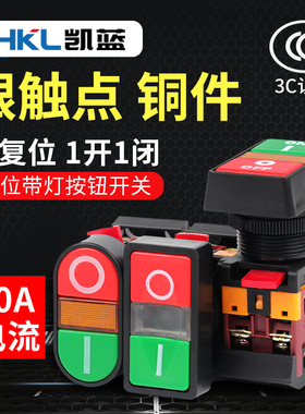 上海马可按钮APBB-22N-25N PPBB双键双位带灯 控制开关复位型铜件