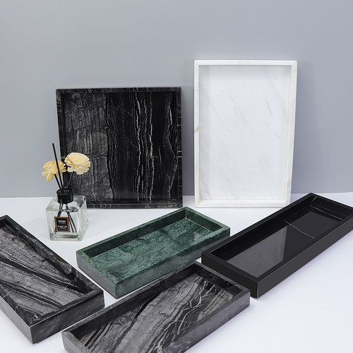 宝字派进口天然大理石材质托盘