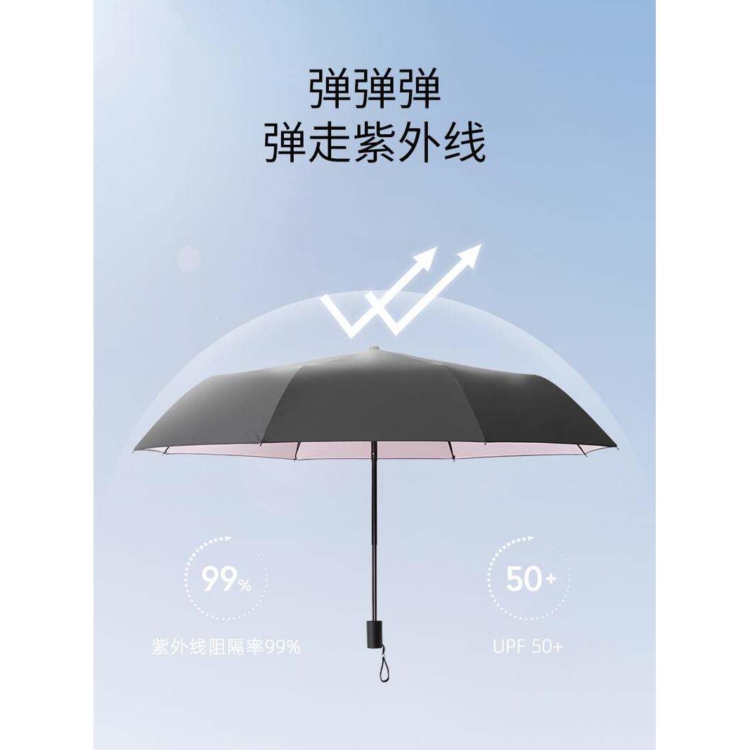 正品BFW太阳伞防晒防紫外线遮阳黑胶晴雨伞折叠雨伞女晴雨两用五