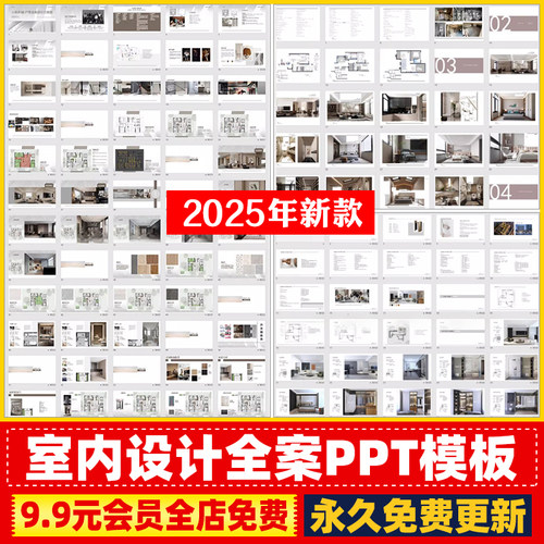 2025家装装修全案设计谈单PPT方案主材工艺物料客户户型材质分析