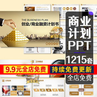 公司企业创业融资招商项目商业计划书商务汇报营销策划PPT模板