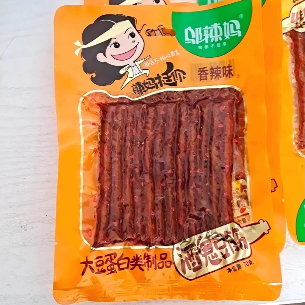 【新货】邬辣妈酒鬼豆筋70g辣味条香辣蒜蓉麻辣休闲零食小吃