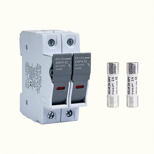 光伏直流熔断器底座10*38mmDC1000V 15A 32A 直流保险丝PV汇流箱