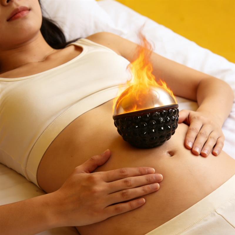 恒温加热智能按摩揉腹球滚肚子钢球按摩揉腹松腹腹部滚动不锈钢球图片