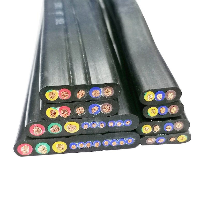 行车扁平电梯电缆线TVVB2 3 4 5 9 11芯电动门伸缩门空调电源扁线