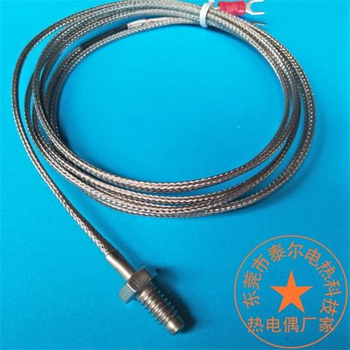 K型E型M6螺钉式热电偶M8奥美泰尔温度传感器测试探头感温线非接地