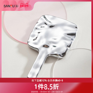 三福秀色物语水波纹手持镜[17*10cm] 分装辅助梳妆镜化妆镜470843