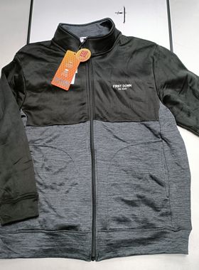 任意2件包邮外贸原单女士黑色加绒开衫外套卫衣LL码