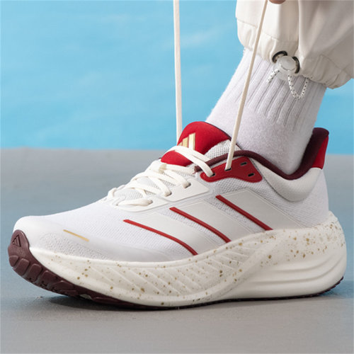 adidas CUSHIONNOVA防滑耐磨回弹越野跑步鞋 男女同款 白红KK1893
