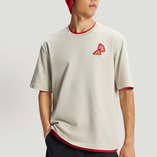 adidas SHORT SLEEVE T-SHIRT运动休闲宽松短袖T恤男女同款KQ5100