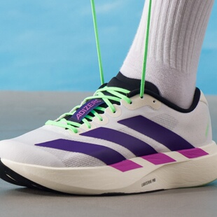 Evo 经典 百搭长跑短跑跑步鞋 白色JS4495 adidas 男款 Adizero