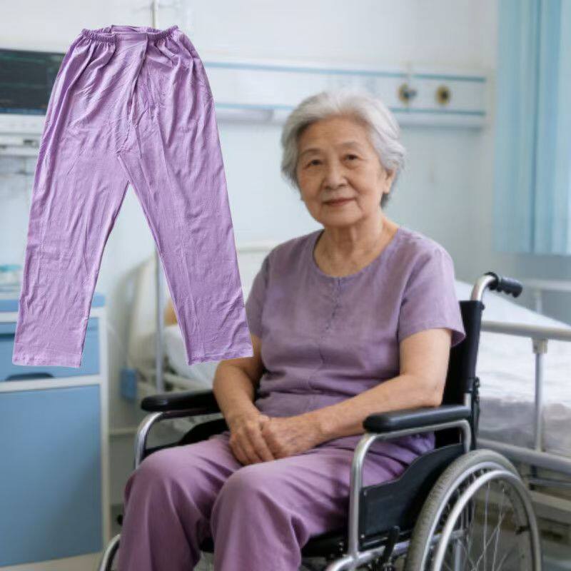 夏季开裆护理睡裤中风偏瘫失禁