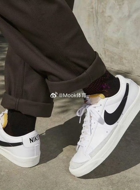 Nike耐克blazer Low男子开拓者黑白色低帮休闲运动板鞋DA6364-101