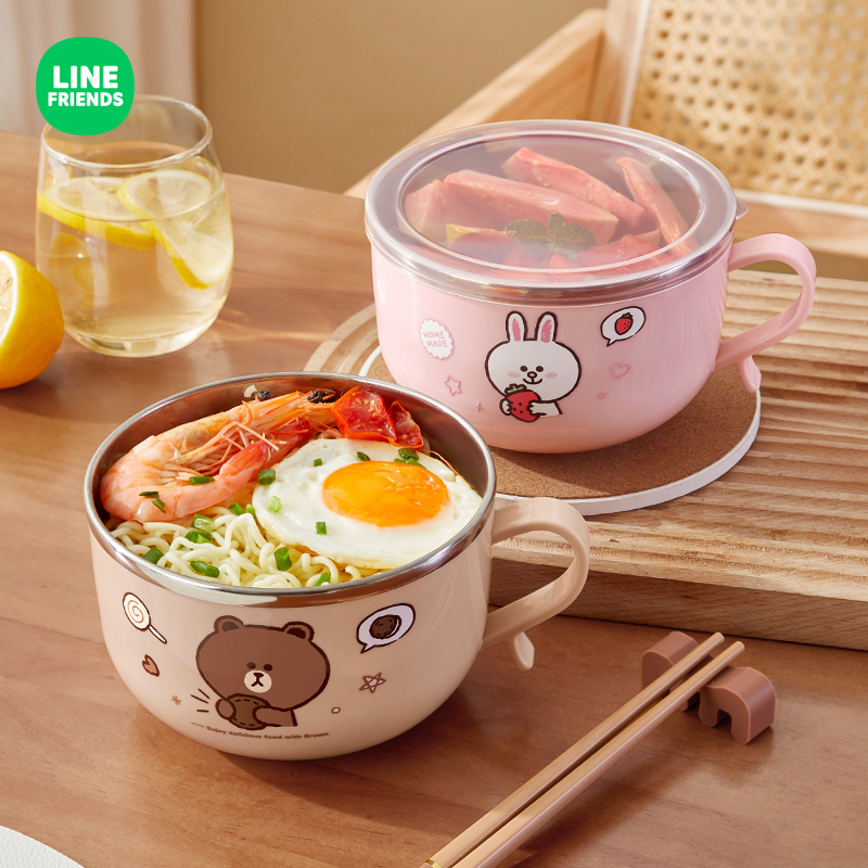 LINE正版联名不锈钢防摔泡面碗