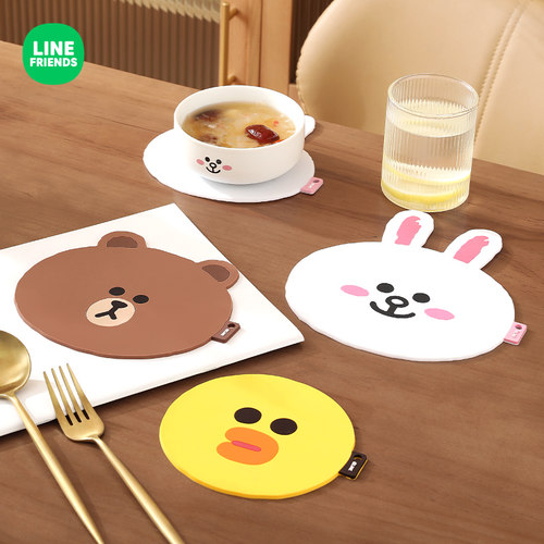 linefriends卡通形象硅胶餐垫
