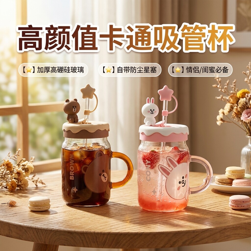 特别好看的高硼硅玻璃杯子大容量图片