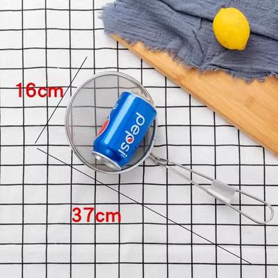 加密25cm不锈钢细密漏勺细网漏勺漏油勺饭店专用漏勺过滤豆浆网