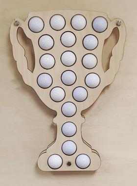 跨界创意木制奖杯设计高尔夫球架松木高尔夫球展示架高尔夫球装饰