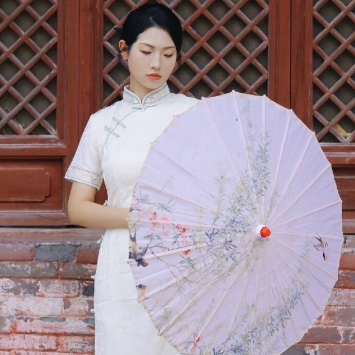 油纸伞汉服古装拍照伞配旗袍走秀伞古风女古典舞蹈演出道具装饰伞