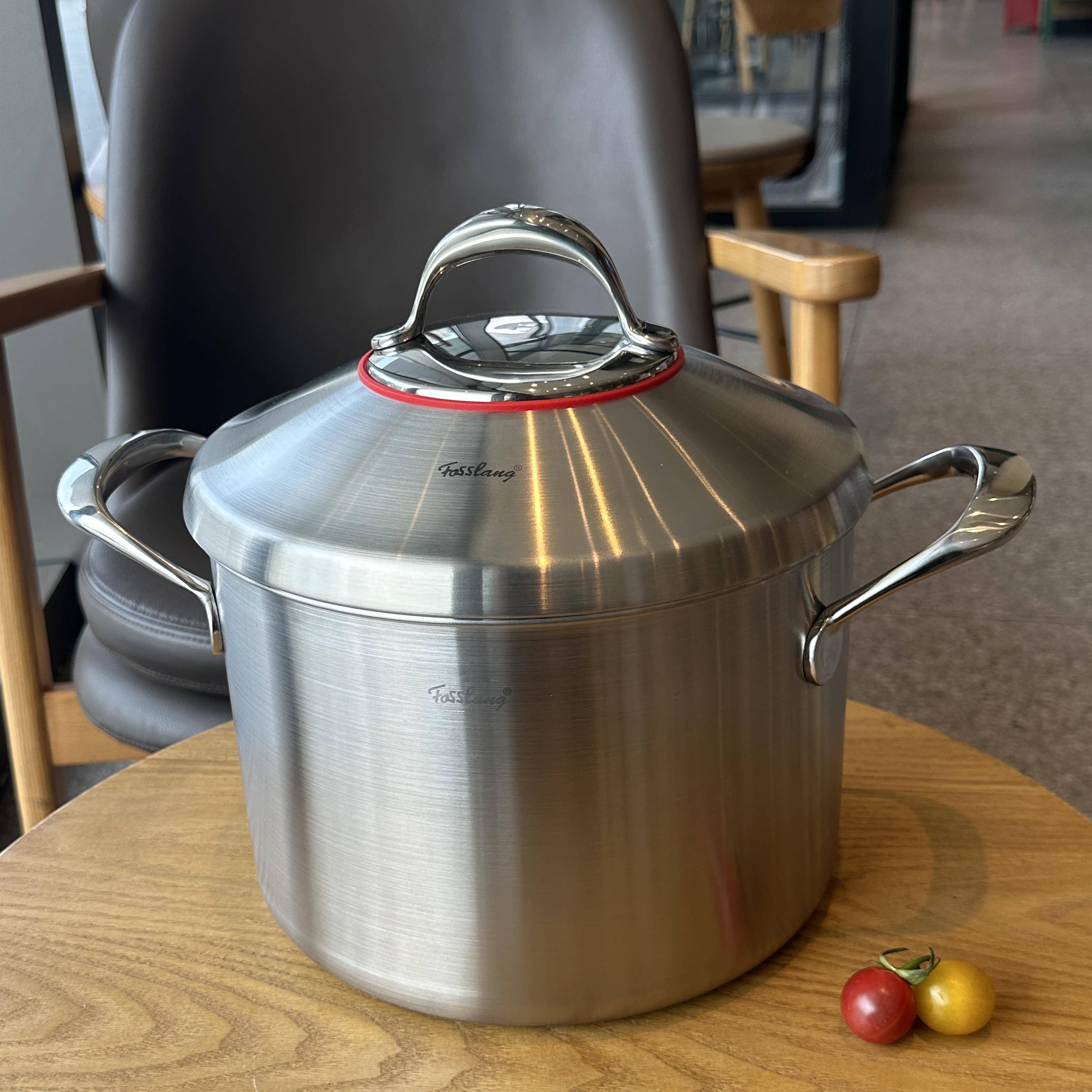 高颜值 霸气18/10不锈钢加高深汤锅大容量炖煮锅燃气电磁炉用24cm