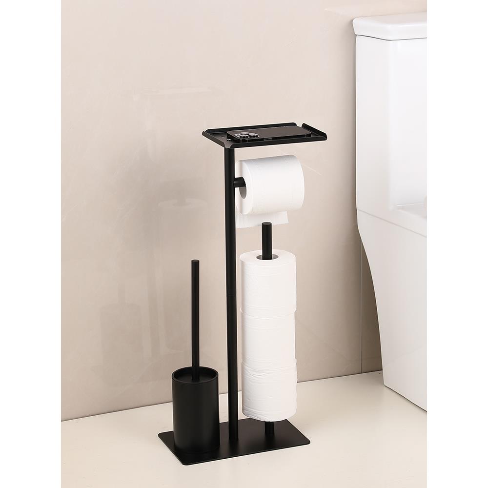采购产品地板站立纸巾架，浴室卷纸架，地板站立移动厕所刷架，窄