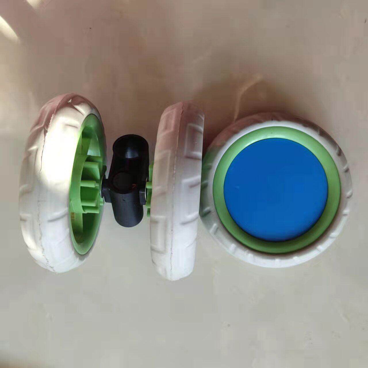 藤编车轮子宝宝竹编车轱辘婴儿童推车轮伞车前后转向刹车静音避震