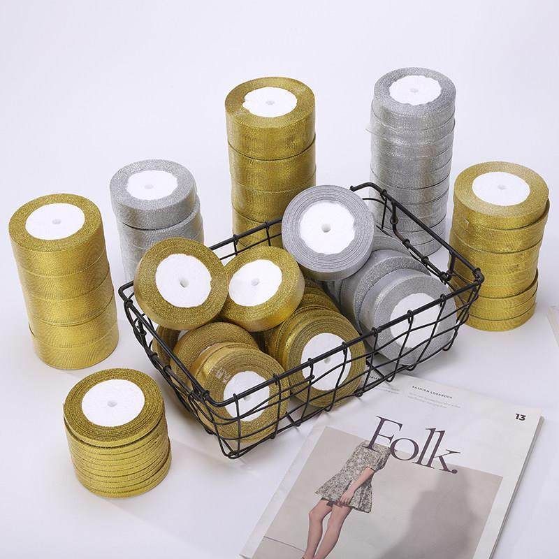 大卷金葱银葱带烘焙蛋糕店金色丝带装饰带圣诞节彩带