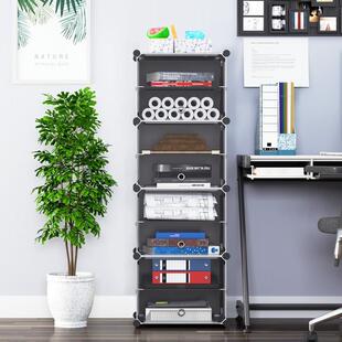 文件架子置物架立式落地式多层靠墙办公室书桌底下A4收纳整理神器