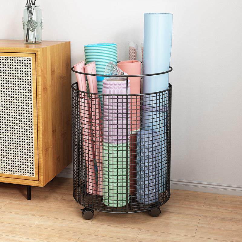瑜伽垫收纳架健身器材收纳筒家用落地收纳篮小推车运动收纳置物架,收纳整理,运动器材收纳用具,淘宝优惠券,粉丝福利购,淘宝优惠卷