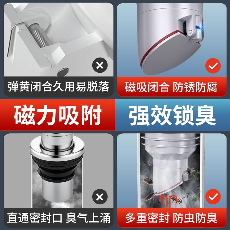 下水管道防返臭神器厨房脸盆洗衣机硅胶密封圈塞5075排水管堵口器