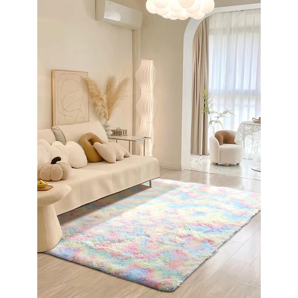 地毯客厅2024新款冬天卧室床边毯高级感毛毯地垫房间茶几长绒加厚