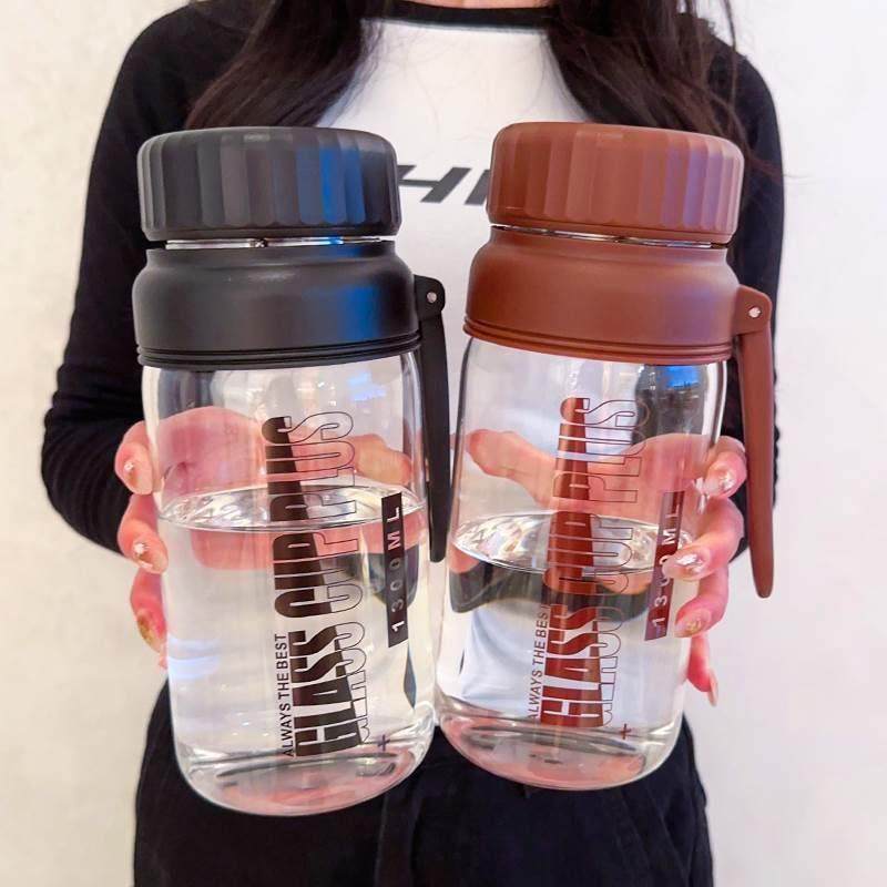 大容量运动水壶夏季男女1000ml泡茶玻璃杯高颜值简约户外喝水杯韩,婴童用品,水壶,淘宝优惠券,粉丝福利购,淘宝优惠卷