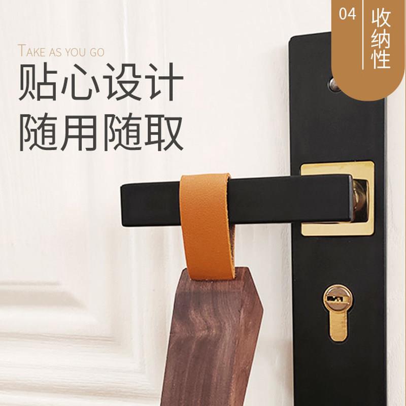 北欧实木门挡器加高创意门档门塞门阻器木制防撞门挡门顶阻门器图片