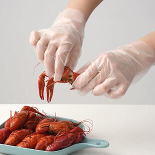 食品级餐饮厨房家用tpe手套一次性手套防尘加厚防油手套塑料制品