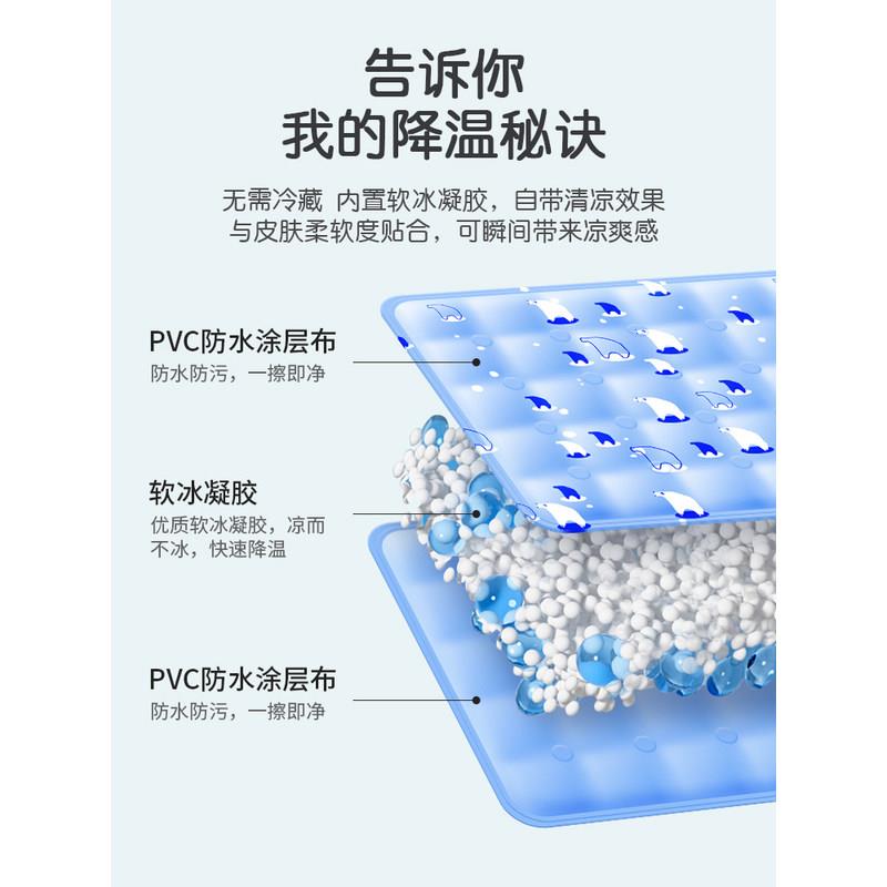 德国冰枕头儿童宝宝凝胶枕凉席冰凉婴儿物理降温水枕头夏季防水图片