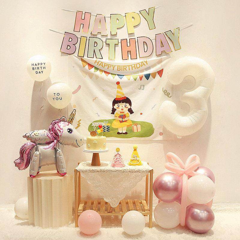 宝宝生日气球装饰ins女孩一周岁派对拍照道具用品背景墙场景布置,节庆用品/礼品,气球,淘宝优惠券,粉丝福利购,淘宝优惠卷