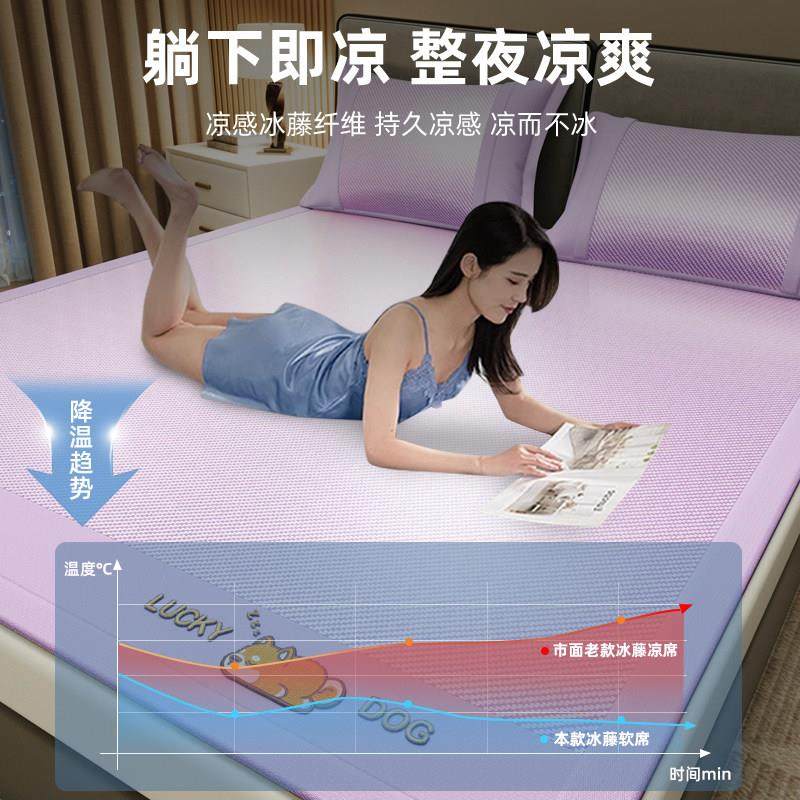 夏天冰丝凉席2025新款藤席夏季竹席草席软席床笠款席子a类母婴级,床上用品,冰丝席,淘宝优惠券,粉丝福利购,淘宝优惠卷