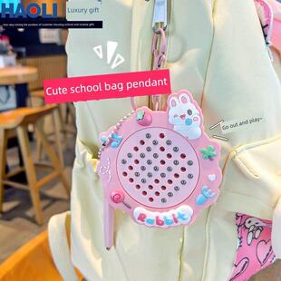 可爱的兔子磁性钢球画板钥匙扣2025新创意减压玩具吊坠袋吊坠