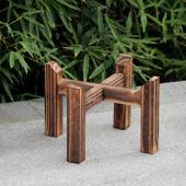 古法鱼缸底座木架底托酒坛承重底座增高台置物架十字增高生态水缸